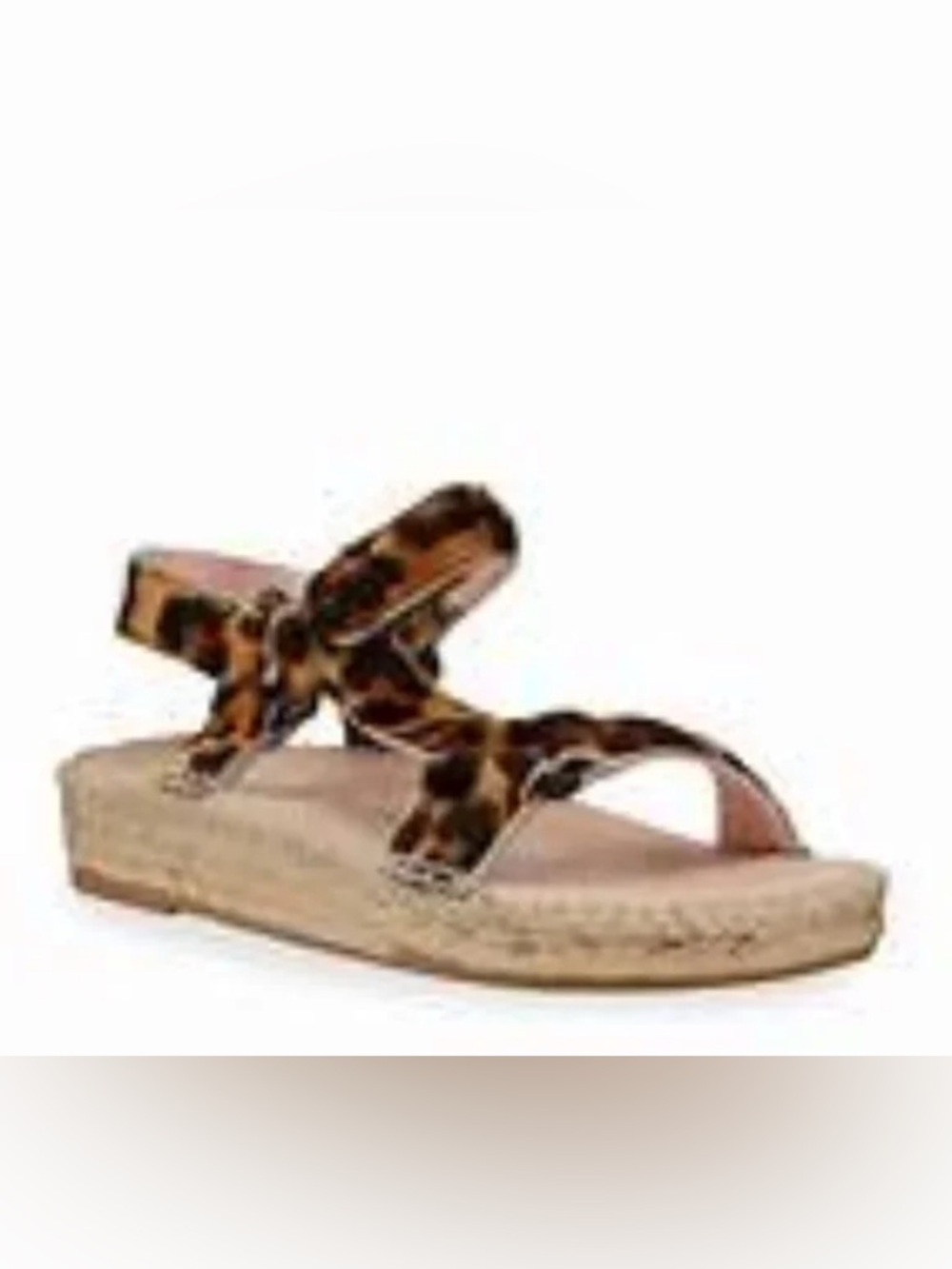 Manebi Women's Brown Leopard Espadrille Sandal Shoe Sz38 US 8